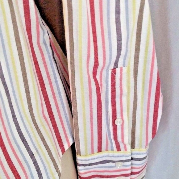 Talbots-Blouse-Stripes Top-Button-Down-Stretch - Picture 4 of 6